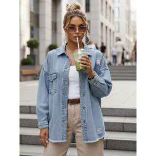 Ženska prevelika jeans jakna TY4907