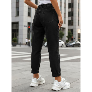 Črne ženske kavbojke mom fit UY2903