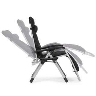 Črn vrtni ležalnik za na plažo