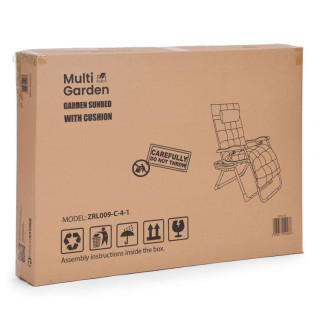 Črn vrtni ležalnik za na plažo