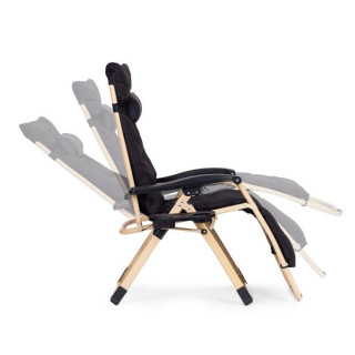 Vrtni ležalnik za na plažo v črni in zlati barvi