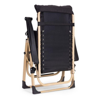 Vrtni ležalnik za na plažo v črni in zlati barvi