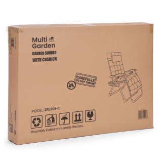 Vrtni ležalnik za na plažo v črni in zlati barvi