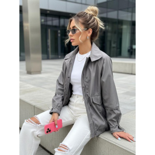 Temno siva ženska prevelika jakna TY3609