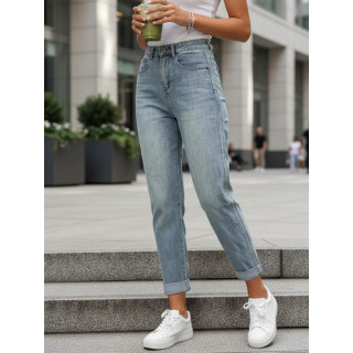 Svetlo modre ženske kavbojke mom fit UY2909