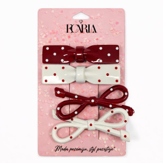 Komplet 4 sponk za lase z pentljo