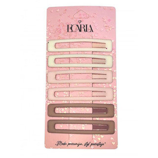 Komplet 6 pastelnih sponk za lase