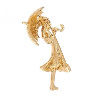 Broška v obliki ženske z dežnikom