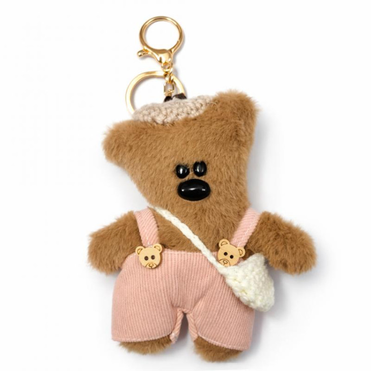 Obesek v obliki medvedka v roza naramnicah