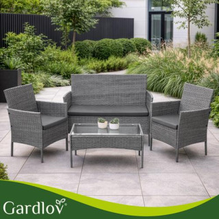 Vrtno pohištvo iz ratana v antracitni barvi