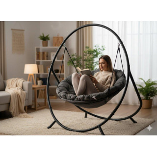 Temno siv viseči stol PATIO