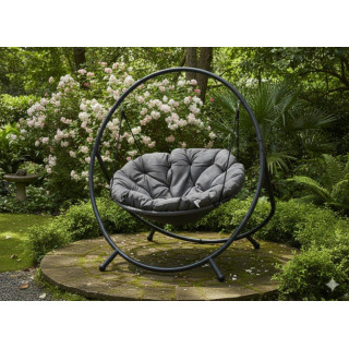 Temno siv viseči stol PATIO