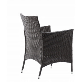 Komplet pohištva iz ratana rjavo-bež barve - miza + 4 stoli