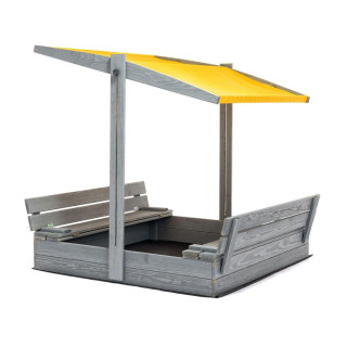 Impregniran peskovnik z zaklepanjem, streho in UV filtrom - 120x120 cm