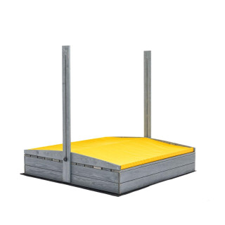 Impregniran peskovnik z zaklepanjem, streho in UV filtrom - 120x120 cm