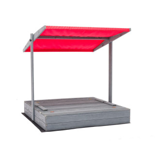 Impregniran peskovnik z zaklepanjem, streho in UV filtrom - 120x120 cm