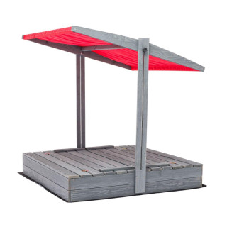 Impregniran peskovnik z zaklepanjem, streho in UV filtrom - 120x120 cm