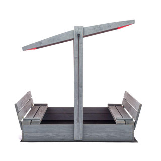 Impregniran peskovnik z zaklepanjem, streho in UV filtrom - 120x120 cm