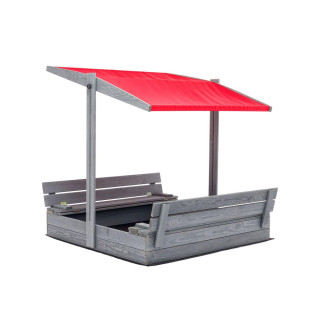 Impregniran peskovnik z zaklepanjem, streho in UV filtrom - 120x120 cm