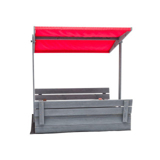 Impregniran peskovnik z zaklepanjem, streho in UV filtrom - 120x120 cm