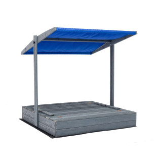 Impregniran peskovnik z zaklepanjem, streho in UV filtrom - 120x120 cm