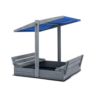 Impregniran peskovnik z zaklepanjem, streho in UV filtrom - 120x120 cm