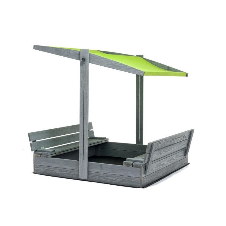 Impregniran peskovnik z zaklepanjem, streho in UV filtrom - 120x120 cm