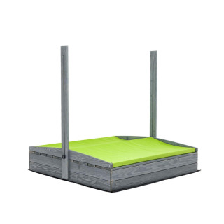 Impregniran peskovnik z zaklepanjem, streho in UV filtrom - 120x120 cm