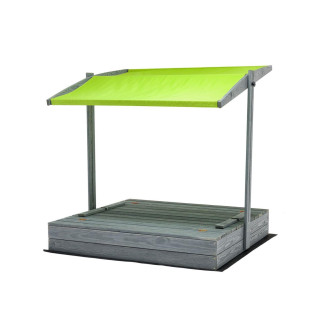 Impregniran peskovnik z zaklepanjem, streho in UV filtrom - 120x120 cm