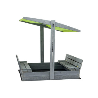 Impregniran peskovnik z zaklepanjem, streho in UV filtrom - 120x120 cm