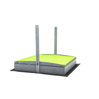 Zaprt impregniran peskovnik s streho in UV filtrom - 140x140 cm