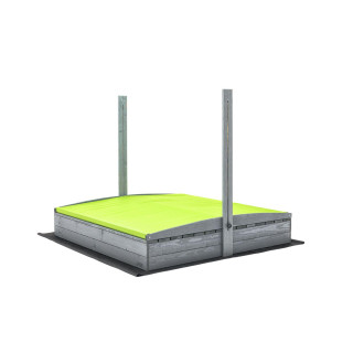 Zaprt impregniran peskovnik s streho in UV filtrom - 140x140 cm