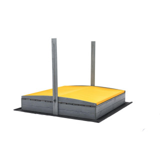 Zaprt impregniran peskovnik s streho in UV filtrom - 140x140 cm