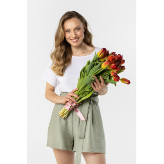 Ženske kratke hlače z visokim pasom Sage