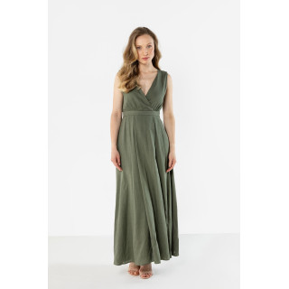 Ovita obleka iz kaki lana