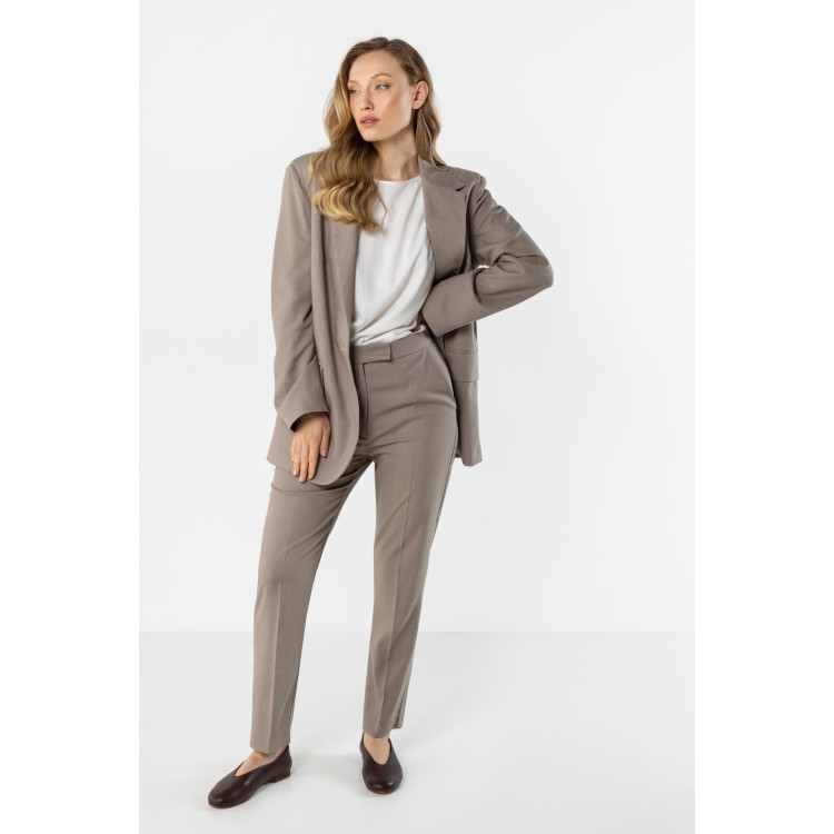 Ženske temno bež lanene hlače