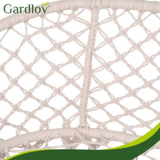 Dvosedežna vrtna gugalnica kremne barve