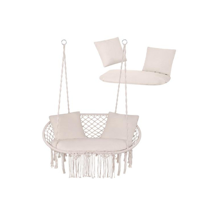 Kremna blazina za gugalnico za dva človeka