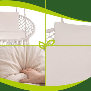 Kremna blazina za gugalnico za dva človeka