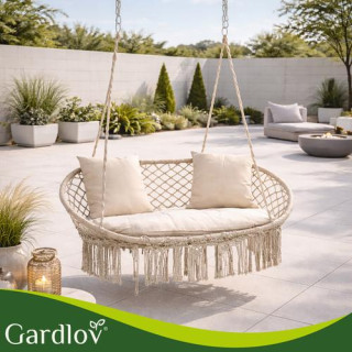 Kremna blazina za gugalnico za dva človeka