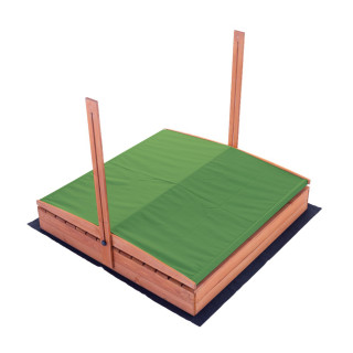 Impregniran peskovnik s streho z UV filtrom - 120x120 cm