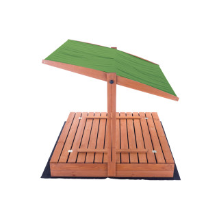 Impregniran peskovnik s streho z UV filtrom - 140x140 cm