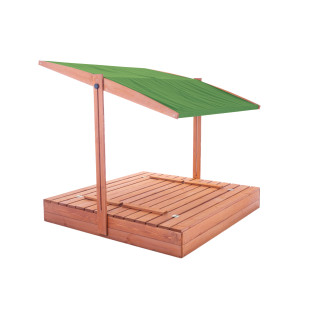 Impregniran peskovnik s streho z UV filtrom - 140x140 cm