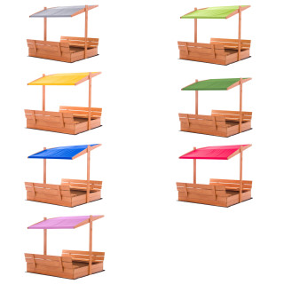 Impregniran peskovnik s streho z UV filtrom - 120x120 cm