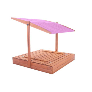 Impregniran peskovnik s streho z UV filtrom - 140x140 cm