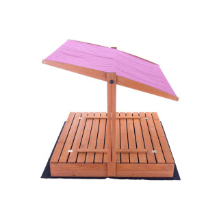 Impregniran peskovnik s streho z UV filtrom - 140x140 cm