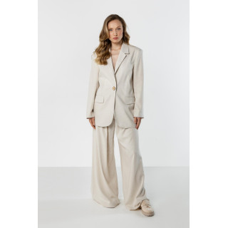 Ženska bež lanena jakna