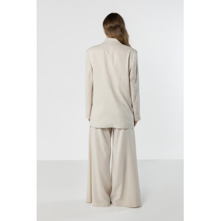 Ženska bež lanena jakna