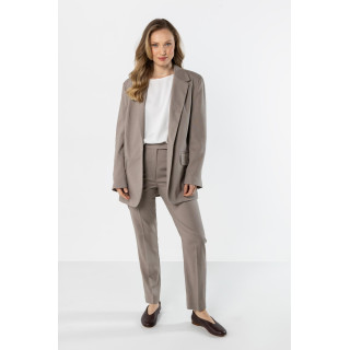 Ženska temno bež lanena jakna