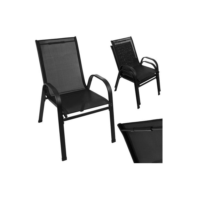 Komplet črnih vrtnih stolov - 2 kosa